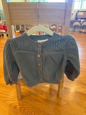 Quincy Mae Knit Button-Front Baby Cardigan